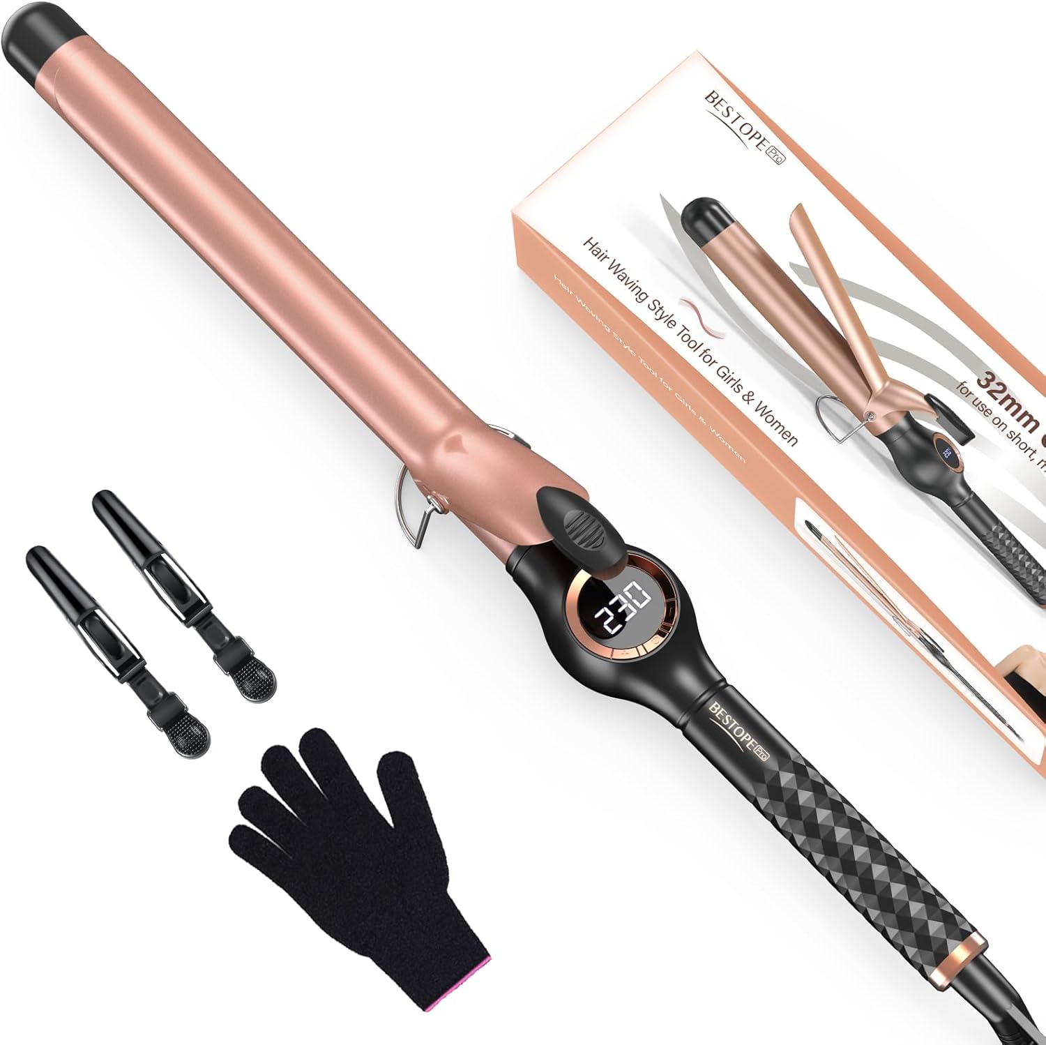 Boucleur à cheveux pour boucles larges : créez des coiffures élégantes avec le BESTOPE PRO 25mm