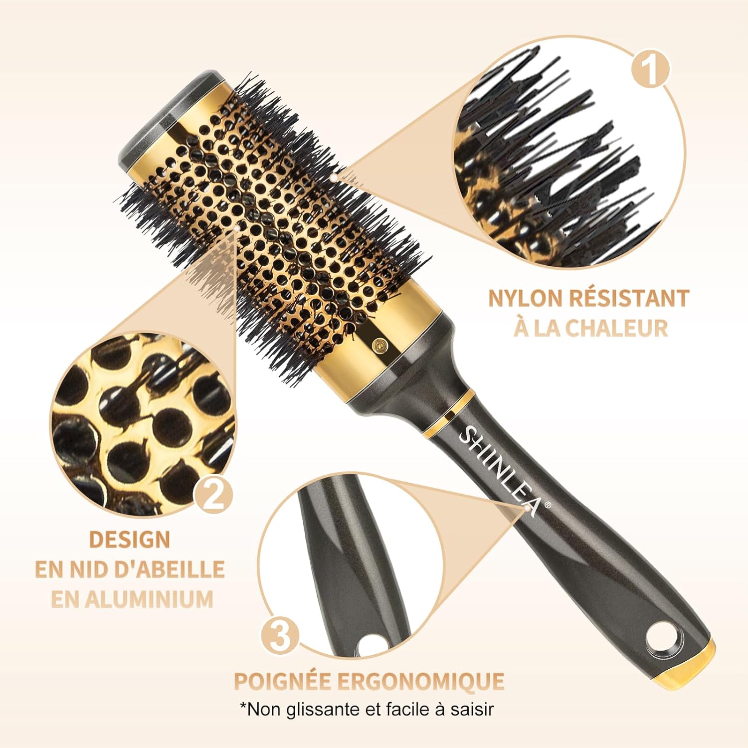 Brosse cheveux démêlant : l'alliée parfaite pour filles, femmes et hommes, pour un coiffage facile et un volume éclatant – Image 2
