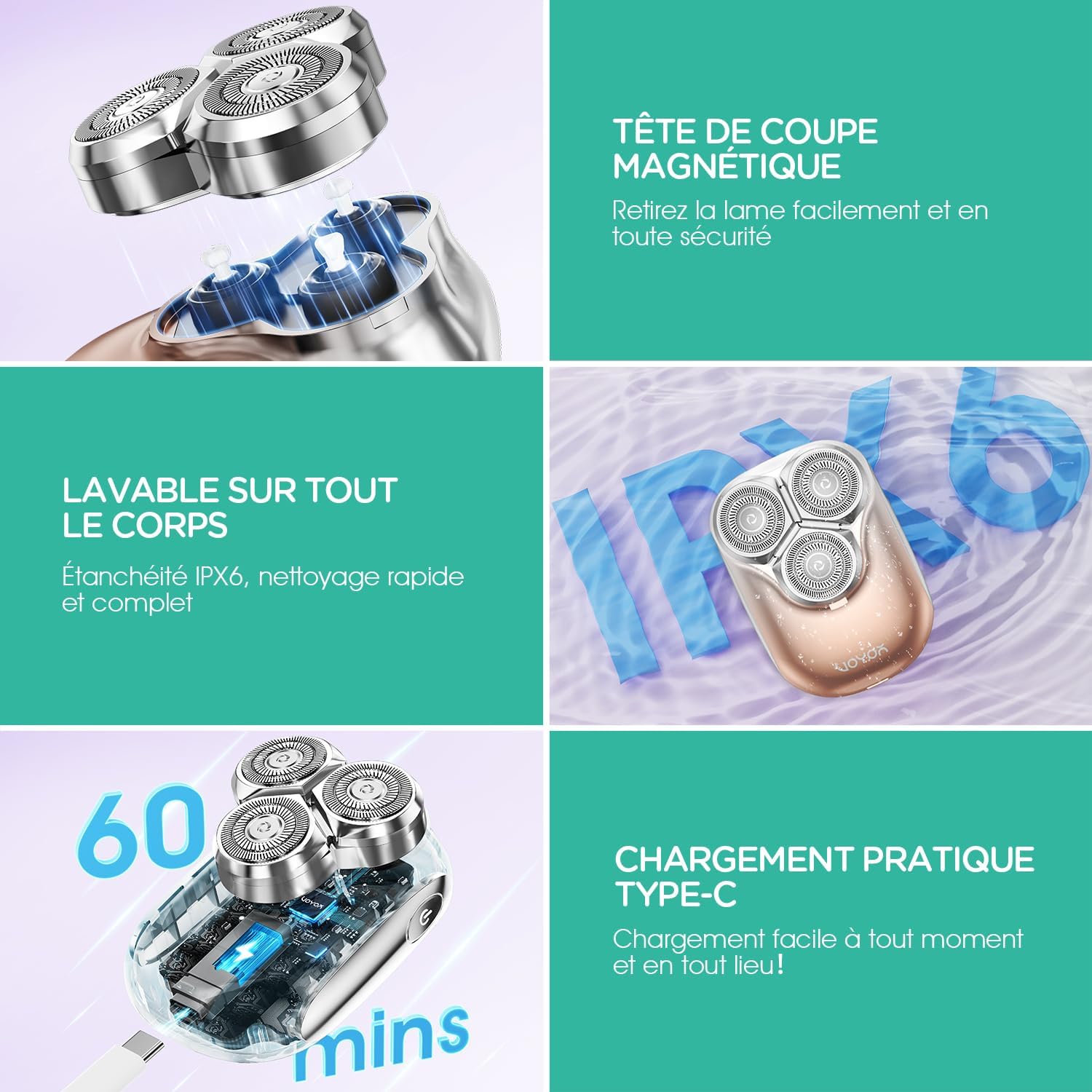 Rasoir Électrique VOYOR pour Femmes - Épilation Intime Pratique – Image 5