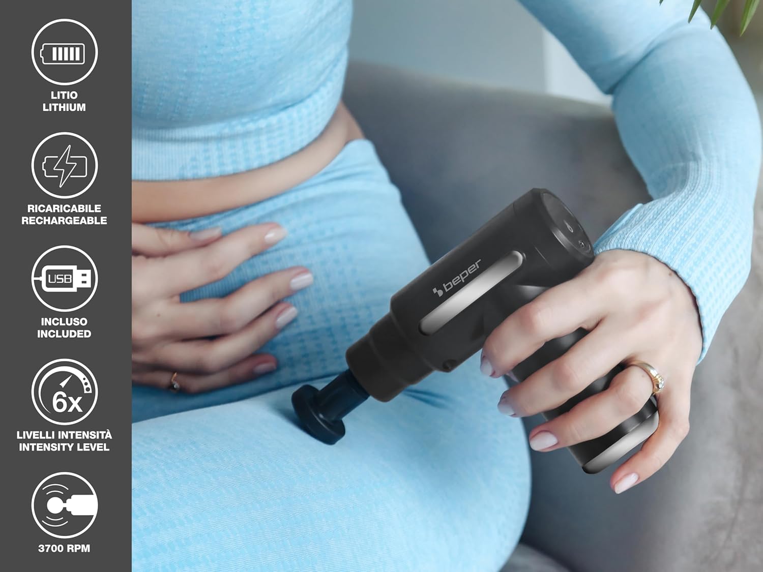 Masseur à percussion : le pistolet de massage rechargeable idéal pour un soulagement musculaire optimal – Image 2
