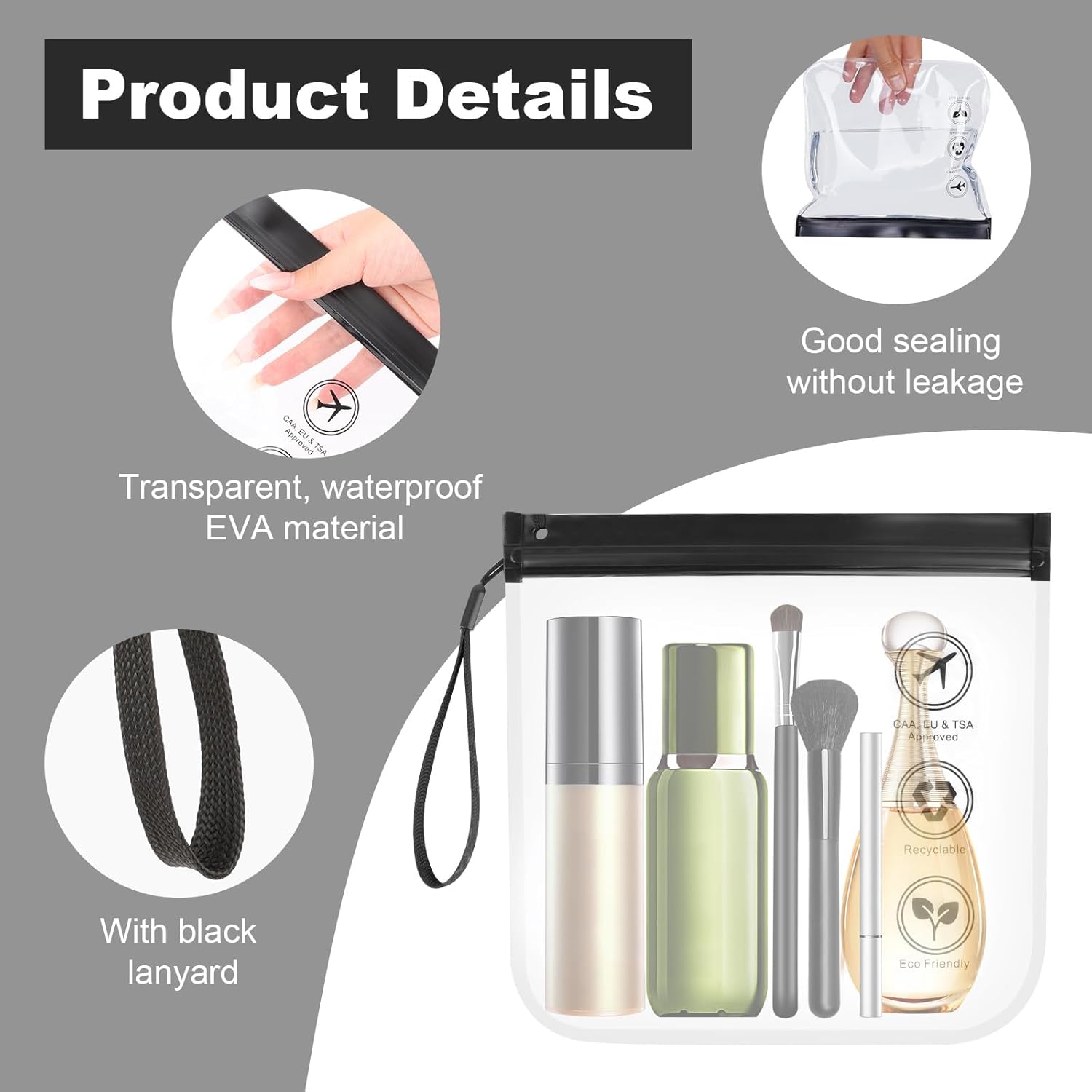 Trousse de toilette transparente pour femmes : le kit de voyage idéal en cabine – Image 3