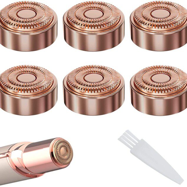 Têtes de rechange compatibles avec Finishing Touch Flawless : 6 pièces pour un épilateur facial impeccable dédié aux lèvres, menton et joues