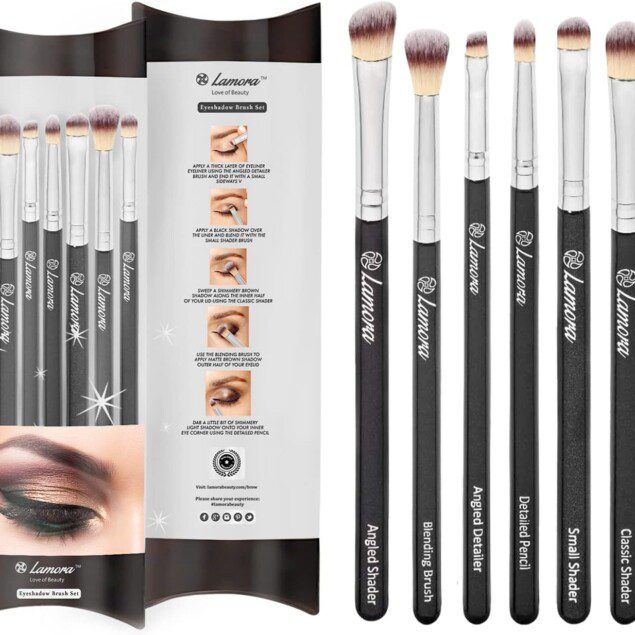 Set de pinceaux de maquillage pour les yeux : maîtrisez l'art du fard à paupières et de l'eyeliner avec ce kit essentiel de 7 pièces aux poils soyeux