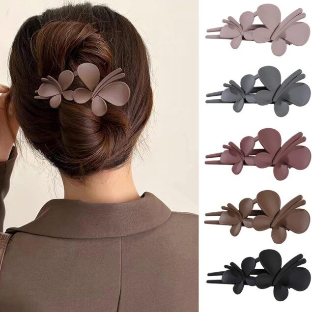 Pinces à cheveux en forme de papillon mat : le lot idéal pour femmes et filles, alliant élégance et praticité au quotidien