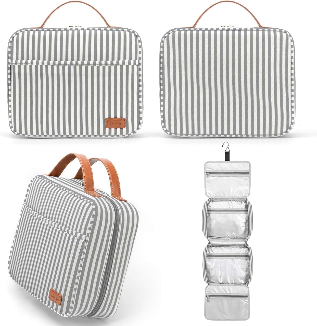 Trousse de toilette voyage pour femme : grande capacité, imperméable et suspendue pour un rangement pratique – Image 6