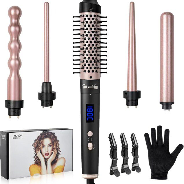 Boucleur à cheveux 5 en 1 : pour des boucles parfaites et personnalisables à la maison