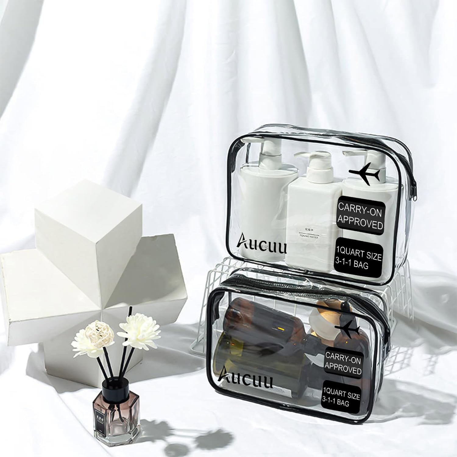 Trousse de toilette transparente pour homme et femme : le kit de voyage idéal pour vos essentiels en avion – Image 5