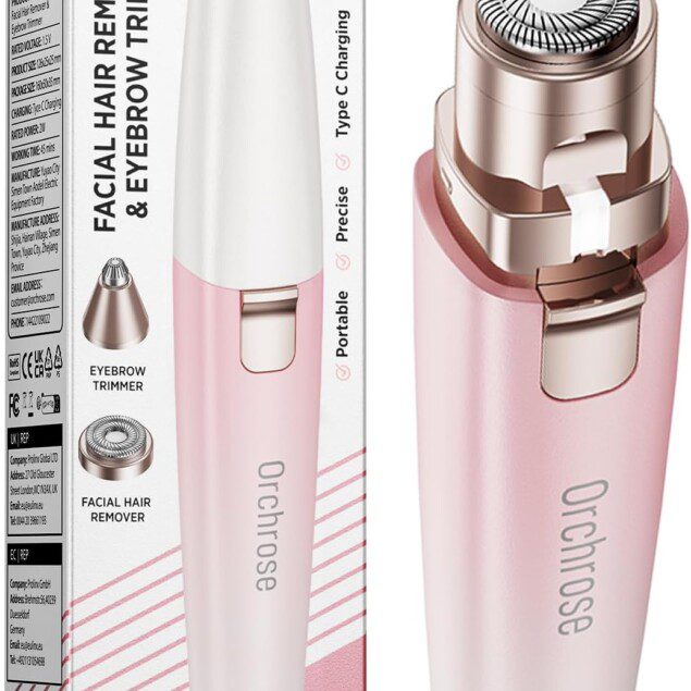 Rasoir visage électrique pour femme : 2 en 1 pour une épilation précise des sourcils et du visage