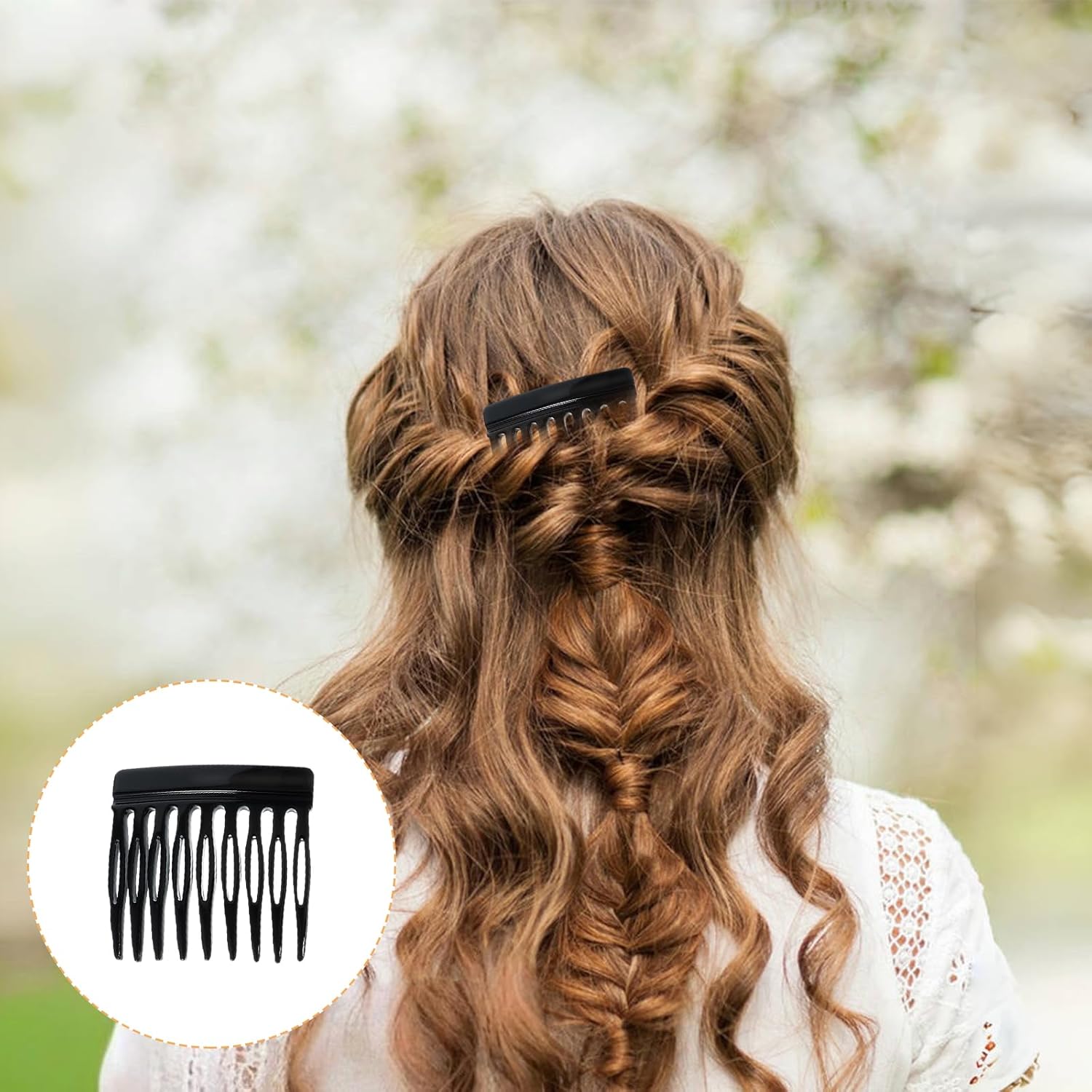 Petits peignes à cheveux français : lot de 4 accessoires élégants pour chignons raffinés chez les femmes – Image 7