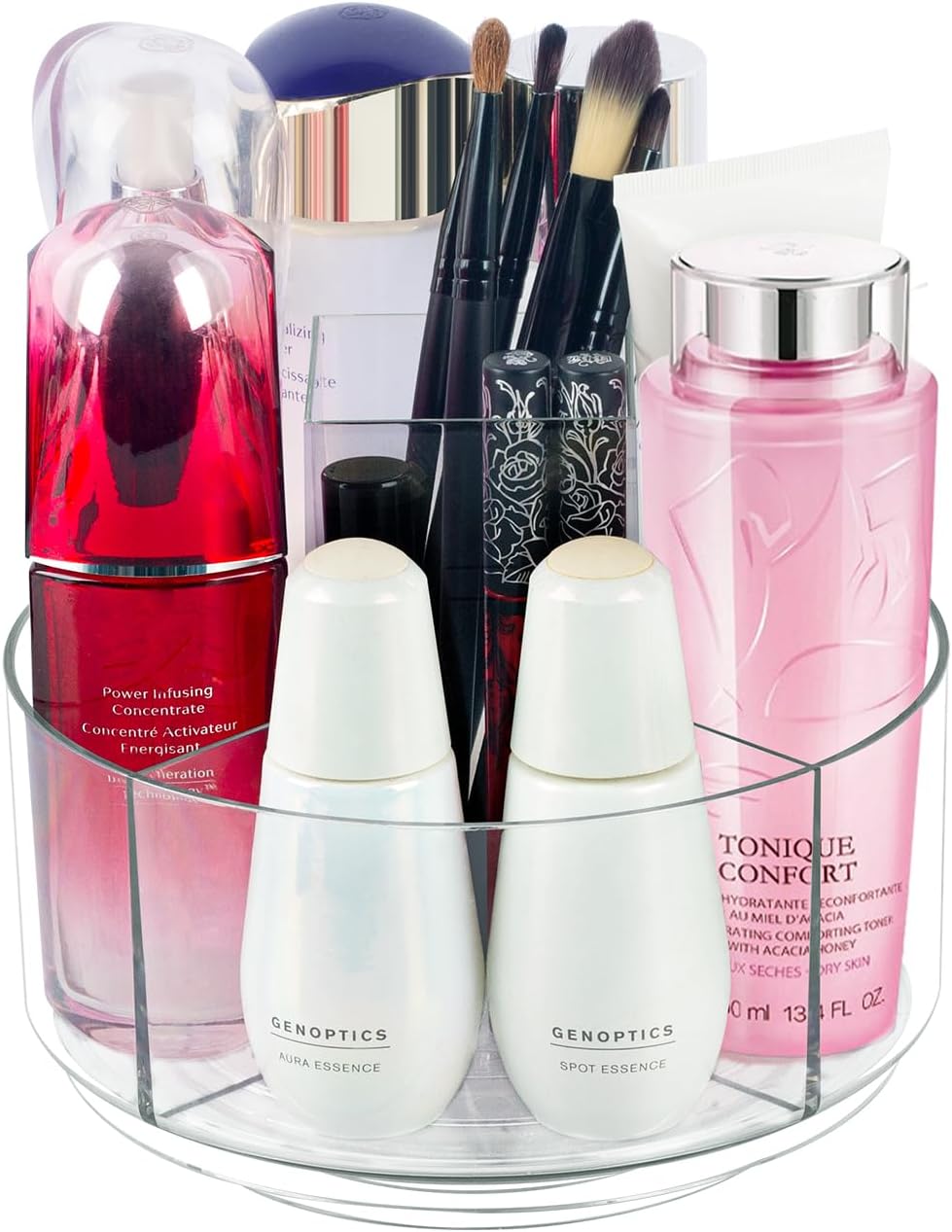 Organiseur de maquillage rotatif à 360° : la solution idéale pour une coiffeuse élégante et bien rangée