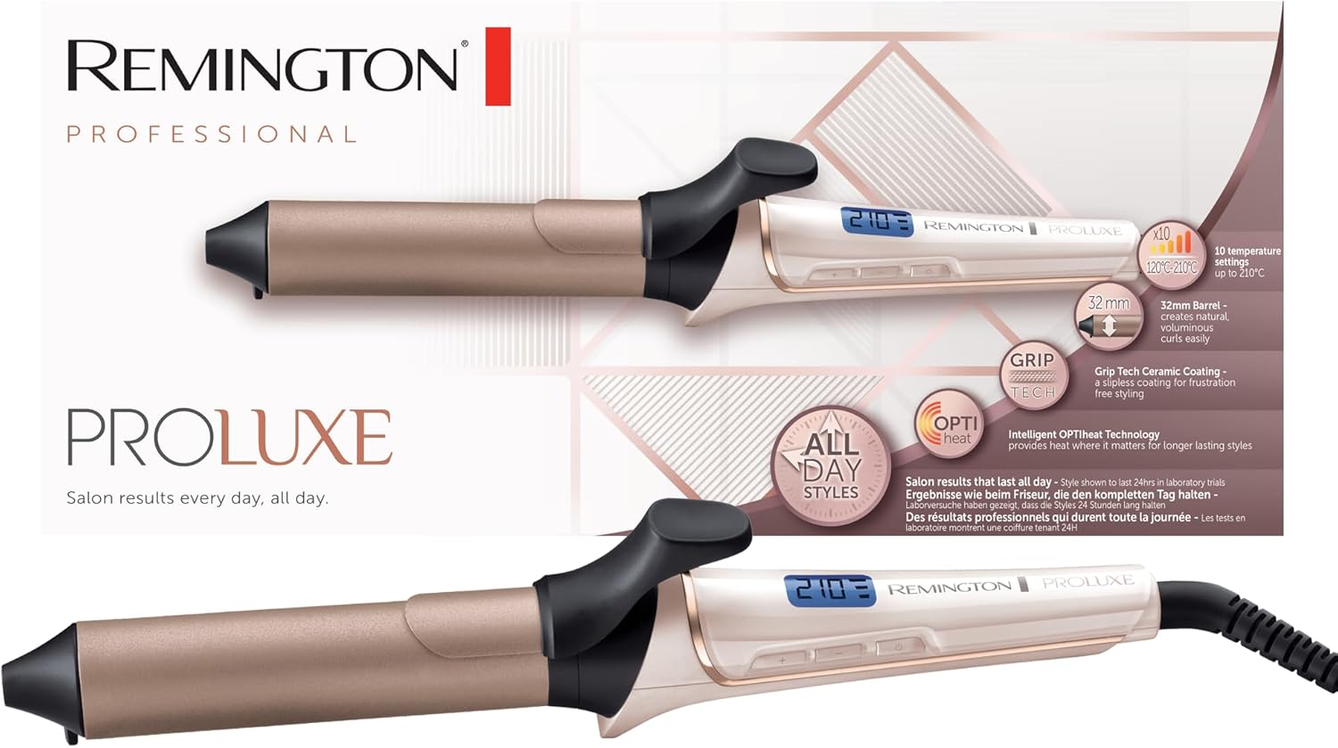 Boucleur à cheveux 32mm : pour des boucles glam parfaitement définies et durables Découvrez le fer à boucler CI9132 avec technologie intelligente OPTIheat pour un coiffage facile et rapide, adapté à toutes vos envies !