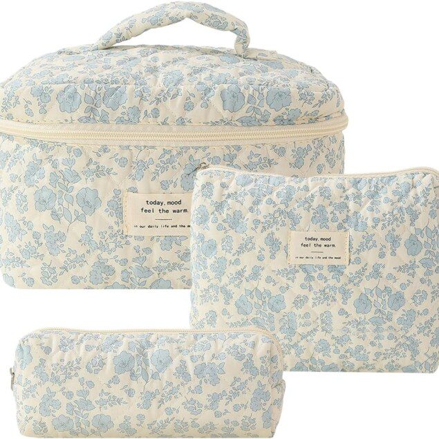 Ensemble de trousse de toilette de voyage 3 pcs pour femmes : élégance et praticité pour des cosmétiques toujours en ordre