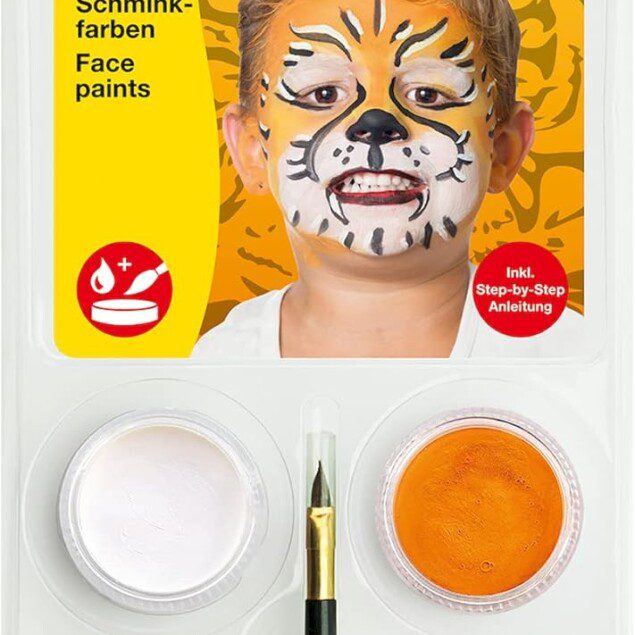 Kit de maquillage Tigre : 4 couleurs éclatantes pour enfants créatifs