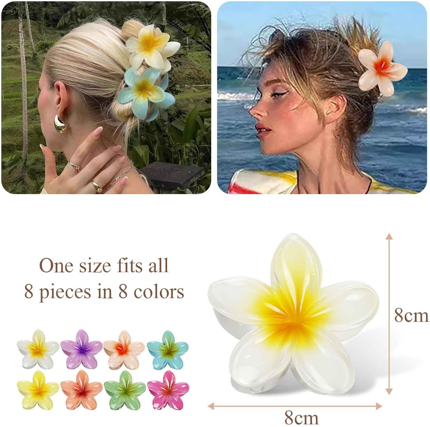 Pinces à cheveux antidérapantes : le lot de 8 élégantes pinces multicolores pour femmes et filles – Image 6