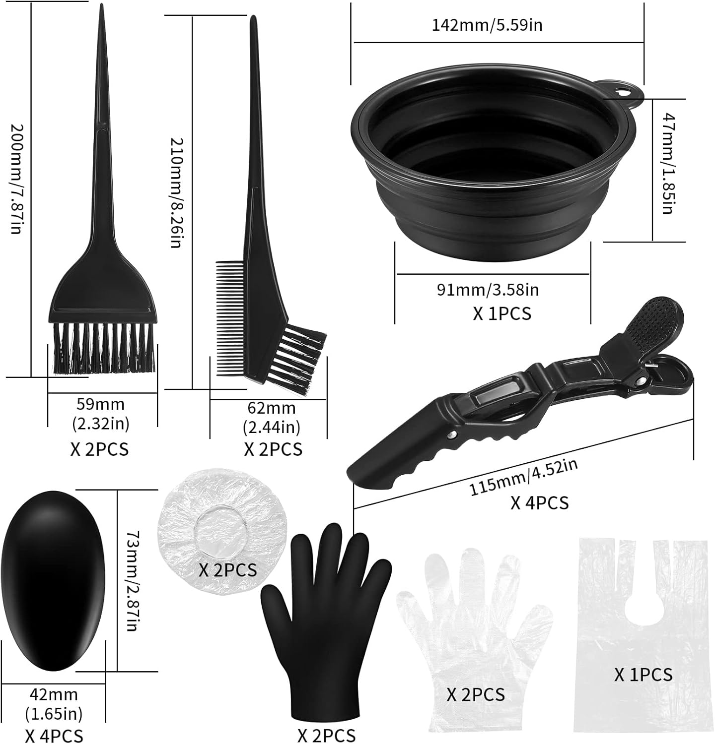 Ensemble Complet de Coloration des Cheveux DIY – Image 2