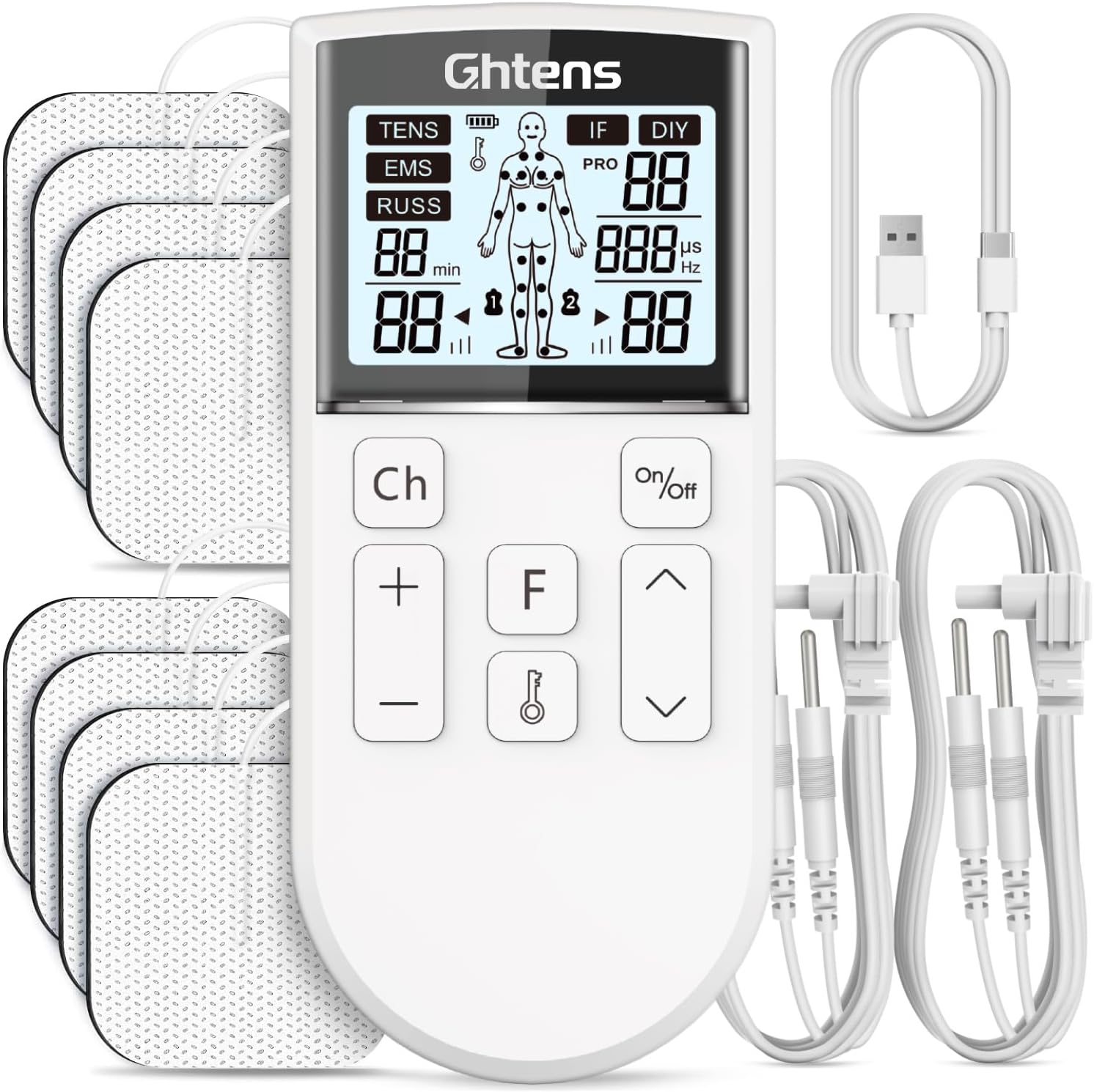 Électrostimulateur musculaire 5 en 1 : pour un soulagement de la douleur et un massage relaxant à domicile