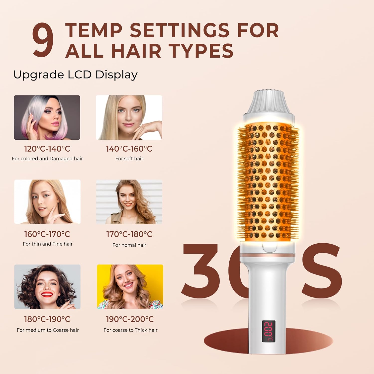 Brosse thermique 38 mm : l'alliée parfaite pour des coiffures éclatantes et soyeuses – Image 3