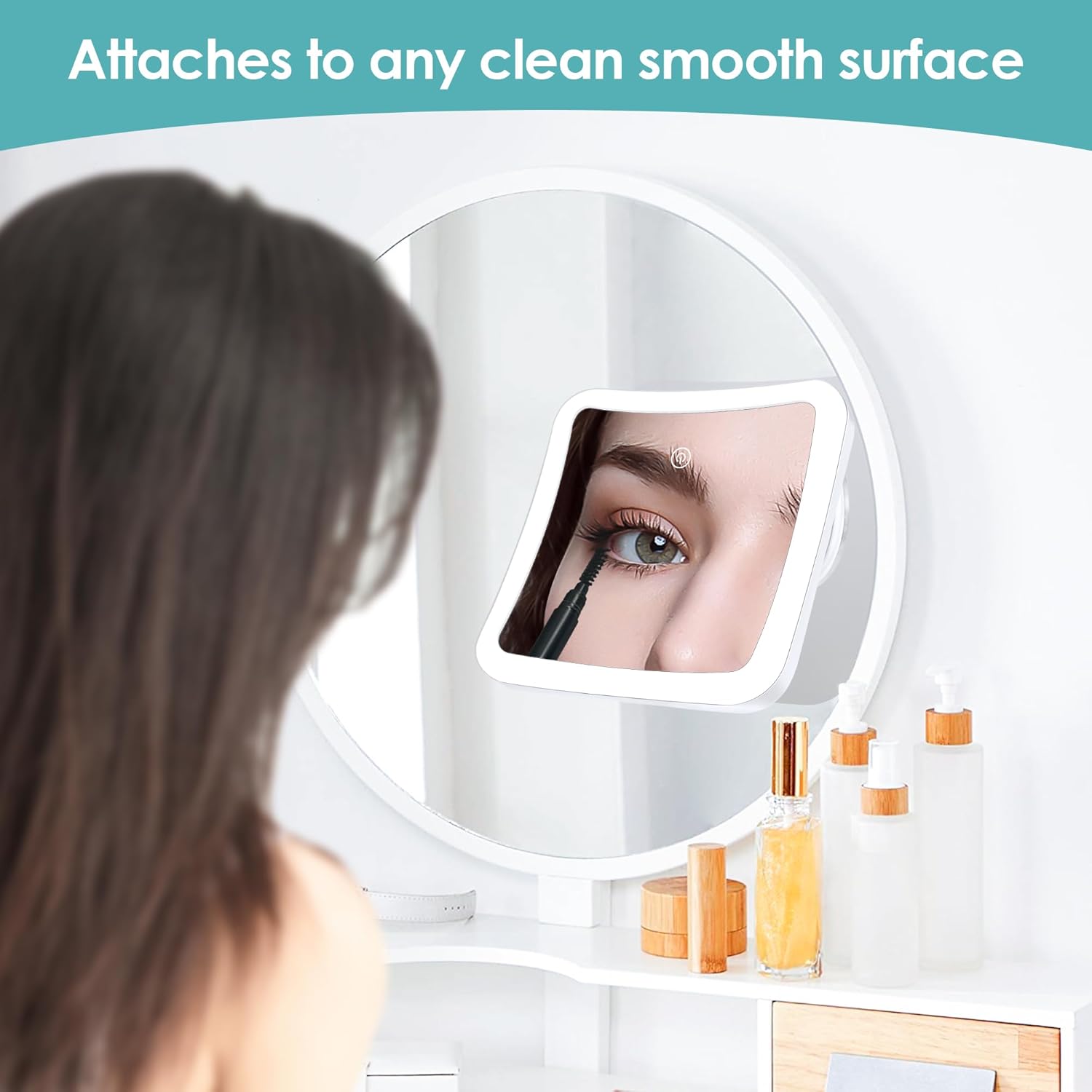 Miroir de maquillage lumineux grossissant 30x : l’accessoire idéal pour une beauté éclatante à la maison et en voyage – Image 2