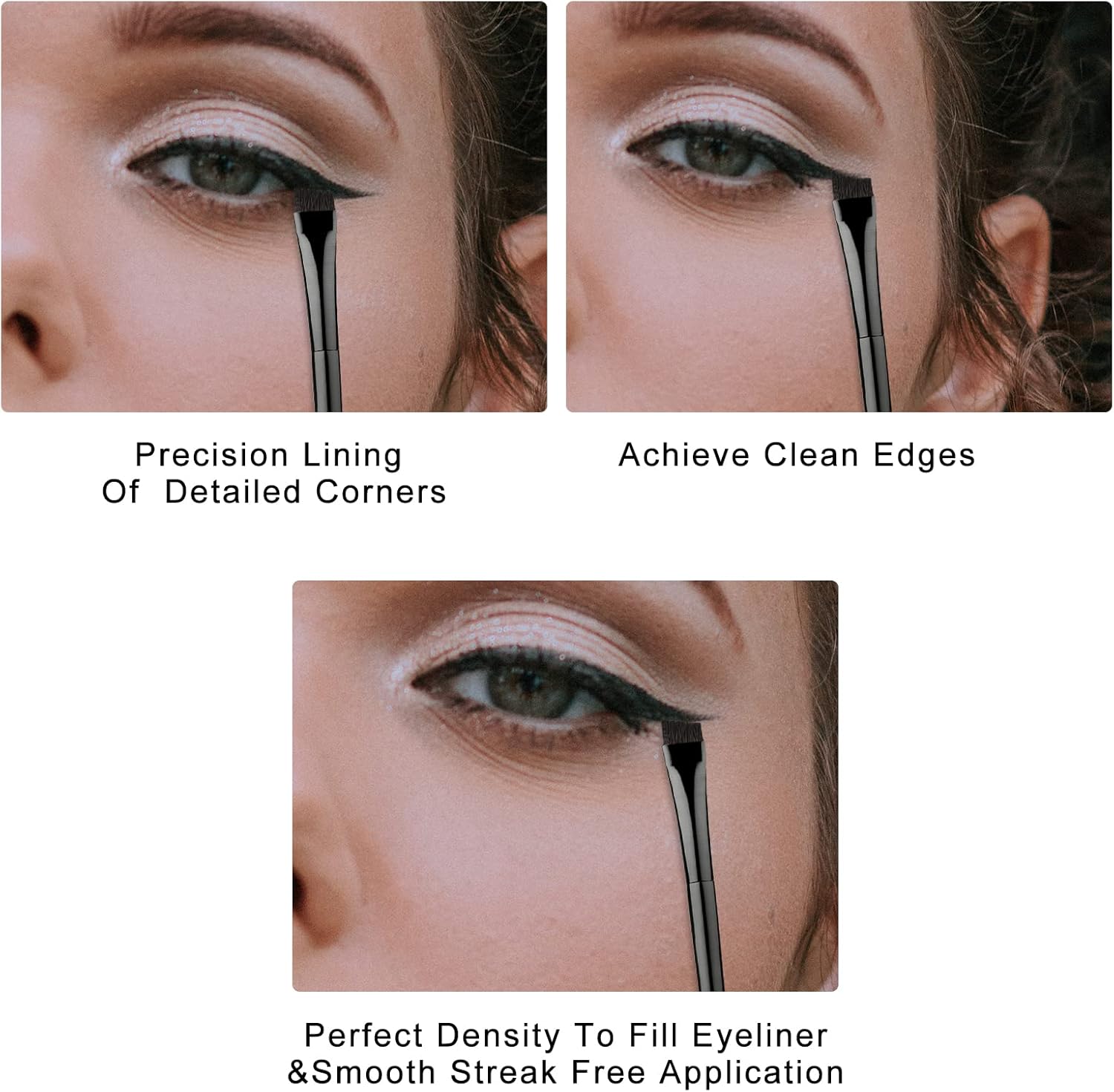 Pinceaux eyeliner : kit de 3 pinceaux pour un maquillage des yeux précis et élégant – Image 6