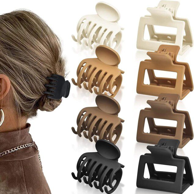 Petites pinces à cheveux mates : lot de 8 antidérapantes pour femmes et filles, idéales pour un maintien parfait toute la journée