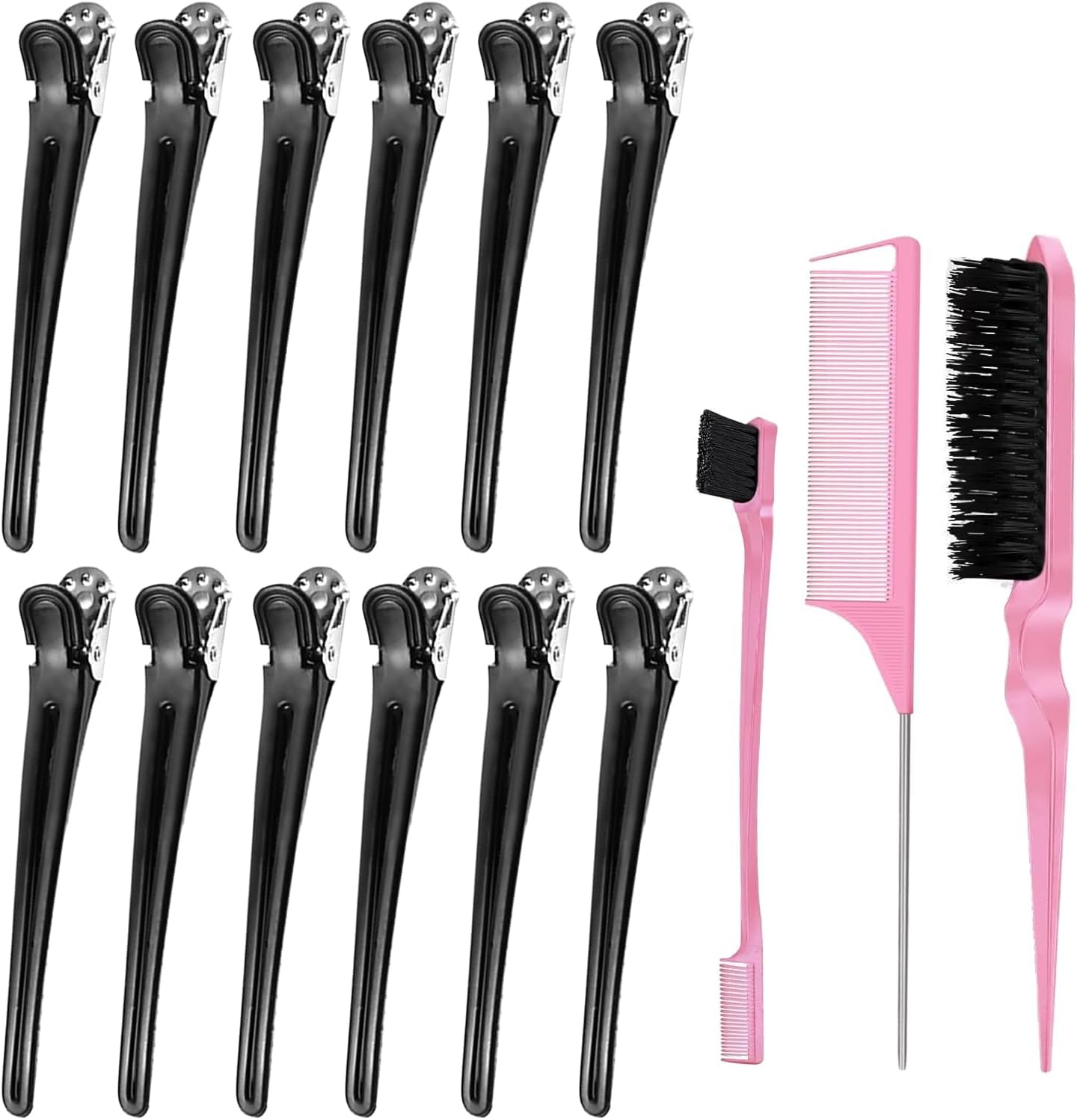 Pince crocodile pour femme : ensemble de 12 pièces idéal pour le coiffeur et le maquillage