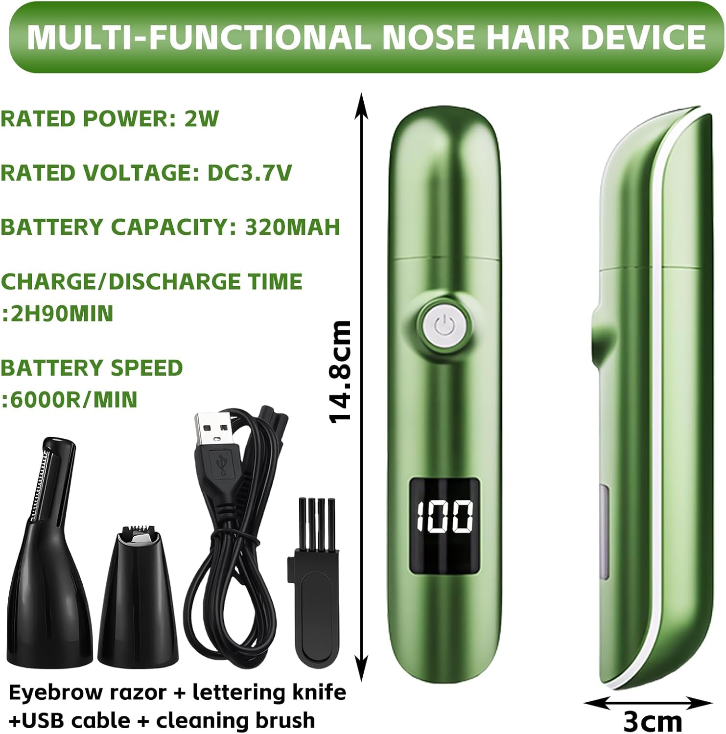Tondeuse nez 3 en 1 : l'outil indispensable pour hommes soucieux de leur apparence – Image 2