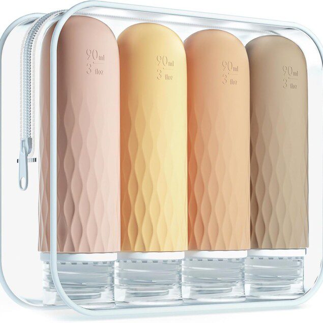 Flacons de voyage en silicone 90 ml : l'allié idéal pour les voyageurs soucieux de leur routine beauté