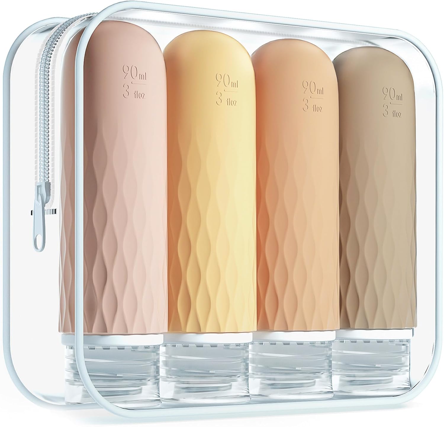 Flacons de voyage en silicone 90 ml : l'allié idéal pour les voyageurs soucieux de leur routine beauté