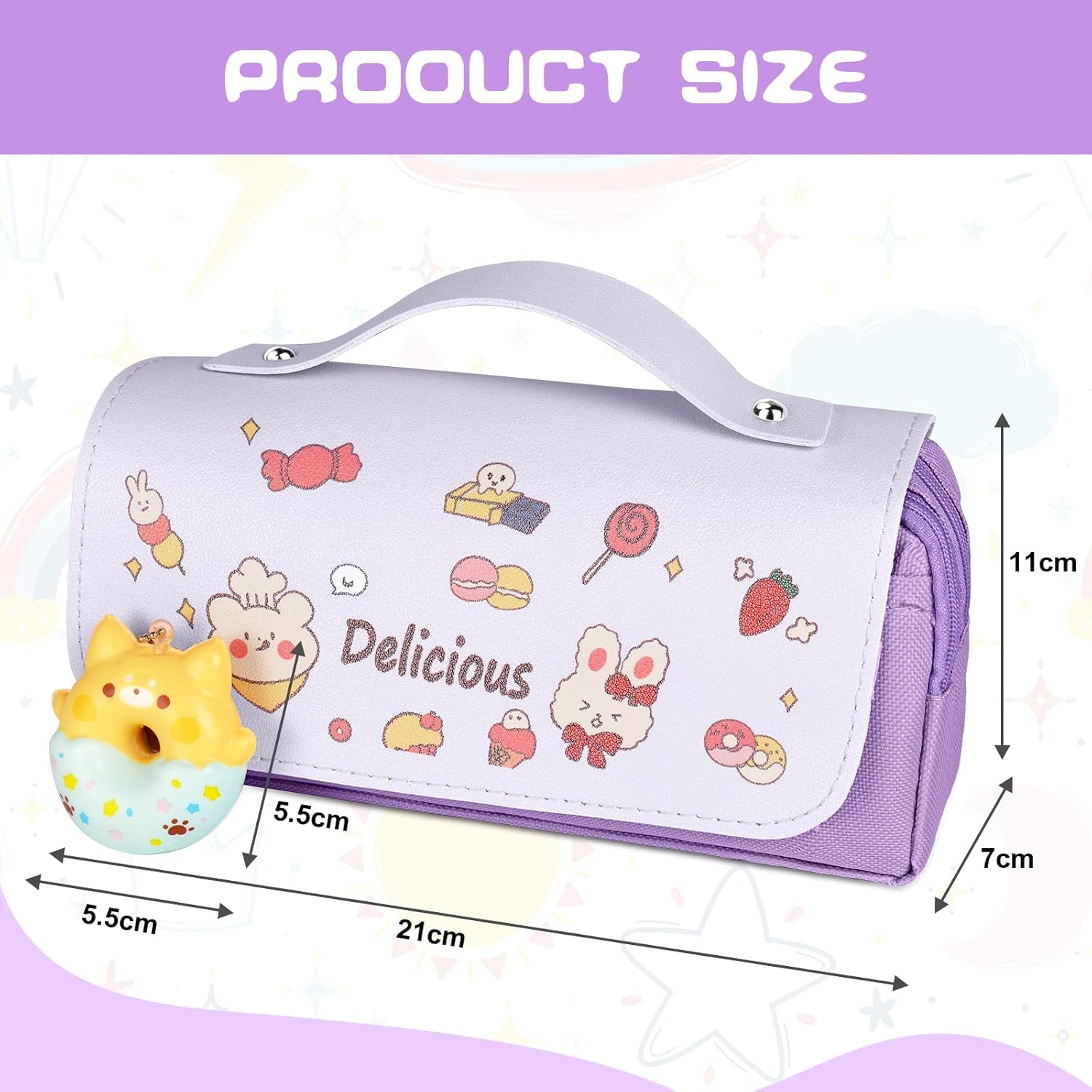 Trousse à crayons de grande capacité : idéale pour les collégiens et étudiants en quête de style et d'organisation – Image 2