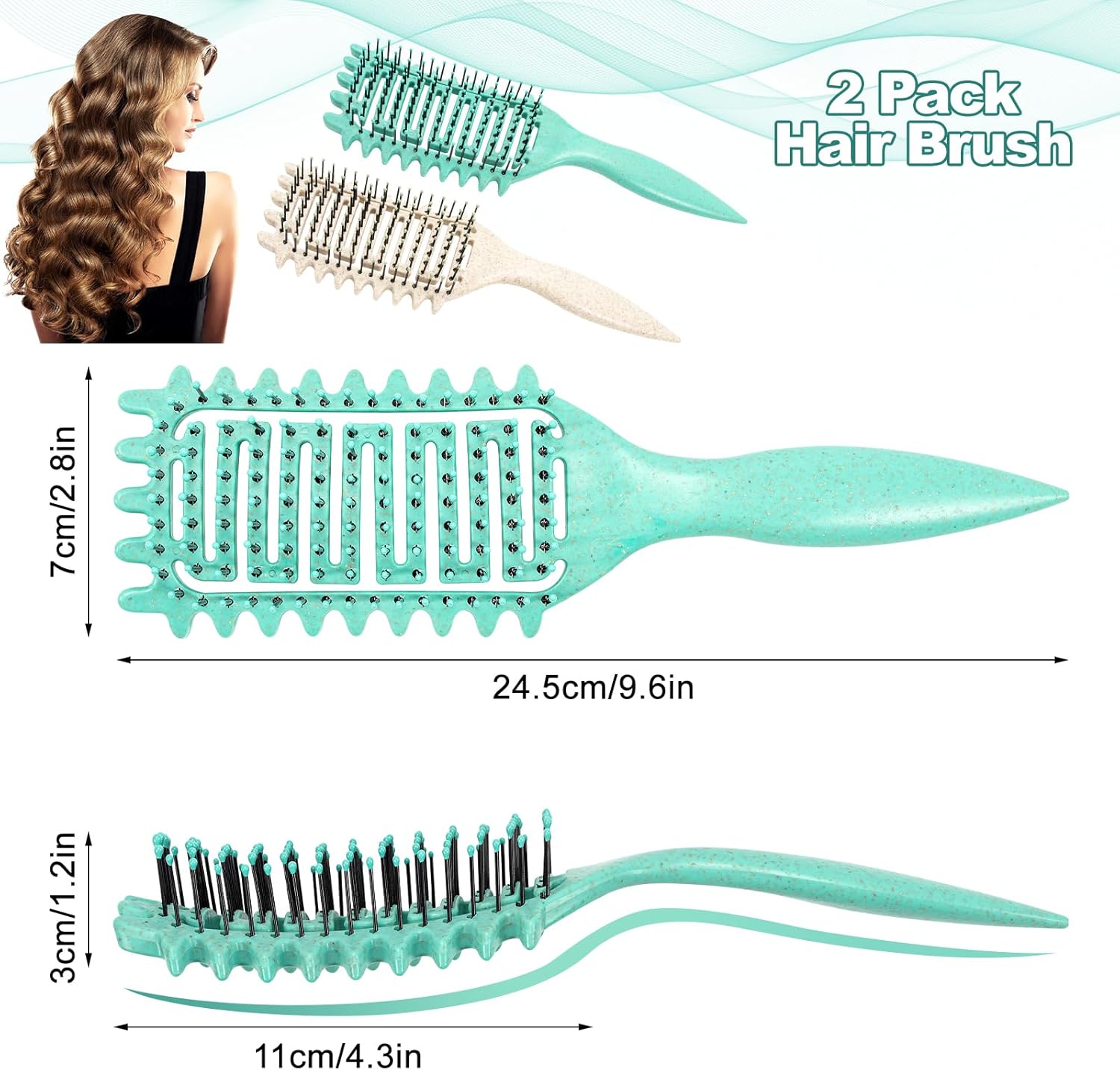 Brosse demêlante pour cheveux bouclés : l'outil idéal pour un coiffage facile et sans frisottis – Image 6