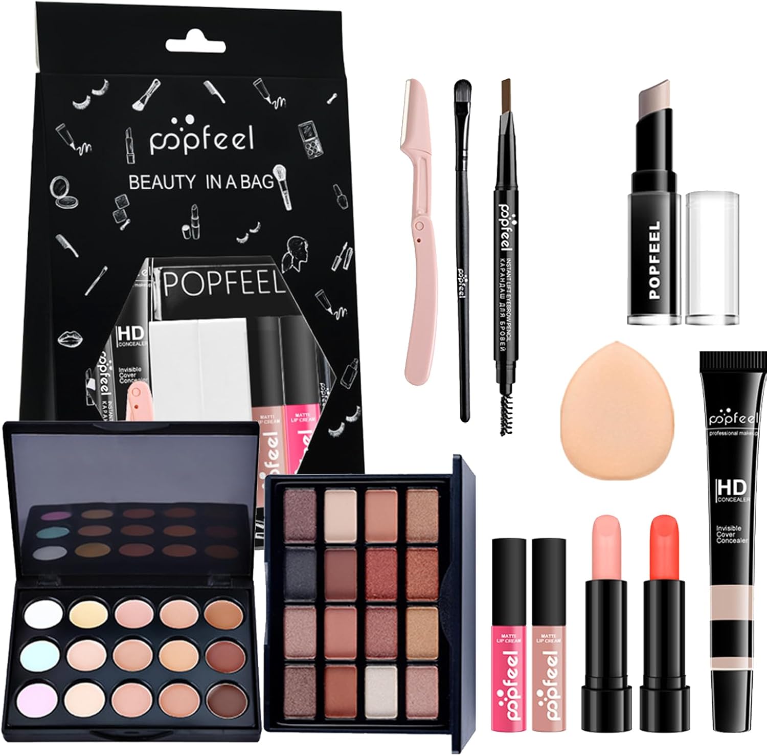 Kit de maquillage tout-en-un pour femme : la solution multifonction pour un look parfait en un clin d'œil