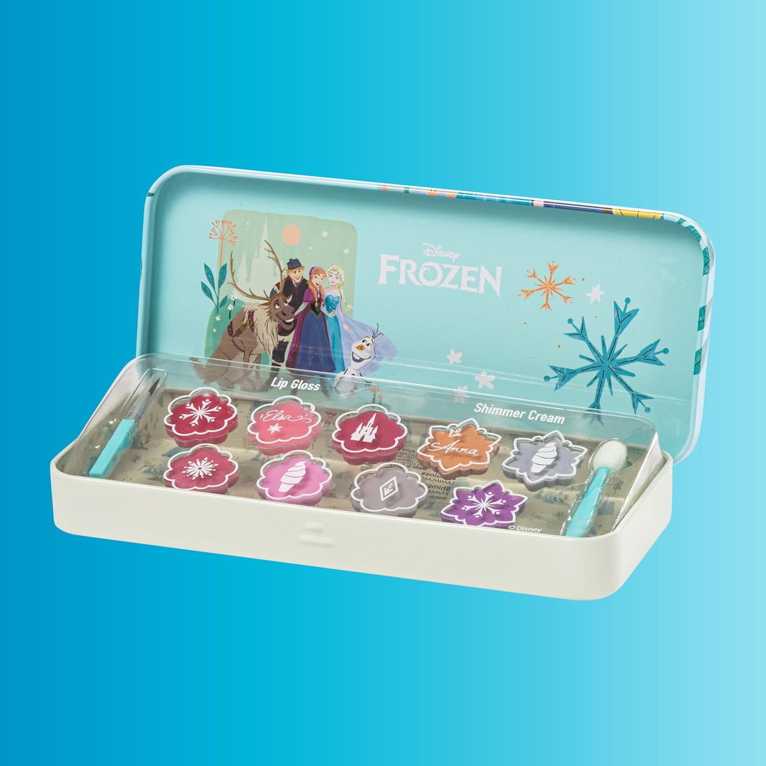 Ensemble de maquillage Frozen : le kit parfait pour les enfants avec brillants à lèvres et fards à paupières colorés – Image 2