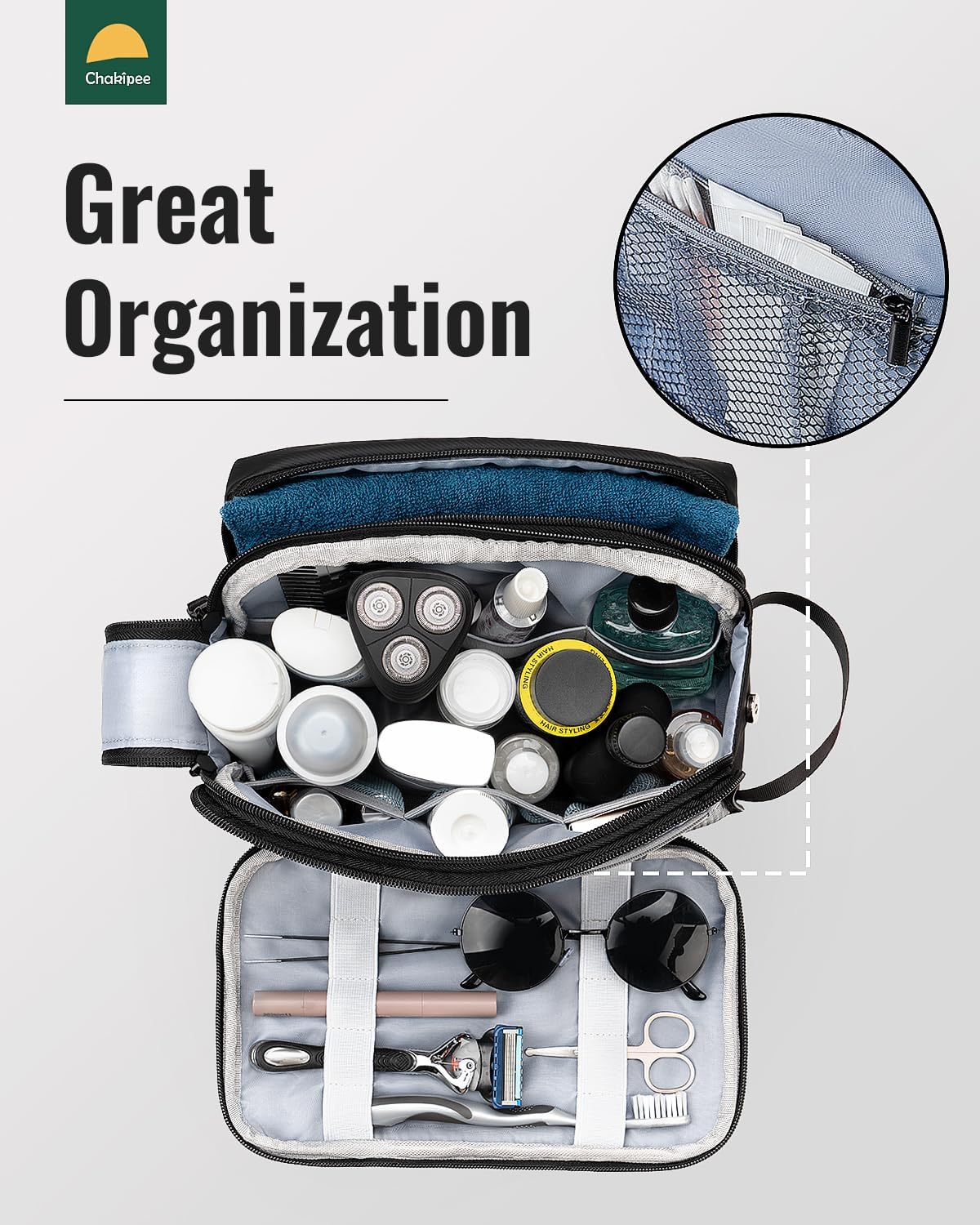 Trousse de toilette étanche pour hommes et femmes : l'accessoire idéal de voyage pour ranger vos essentiels cosmétiques – Image 2