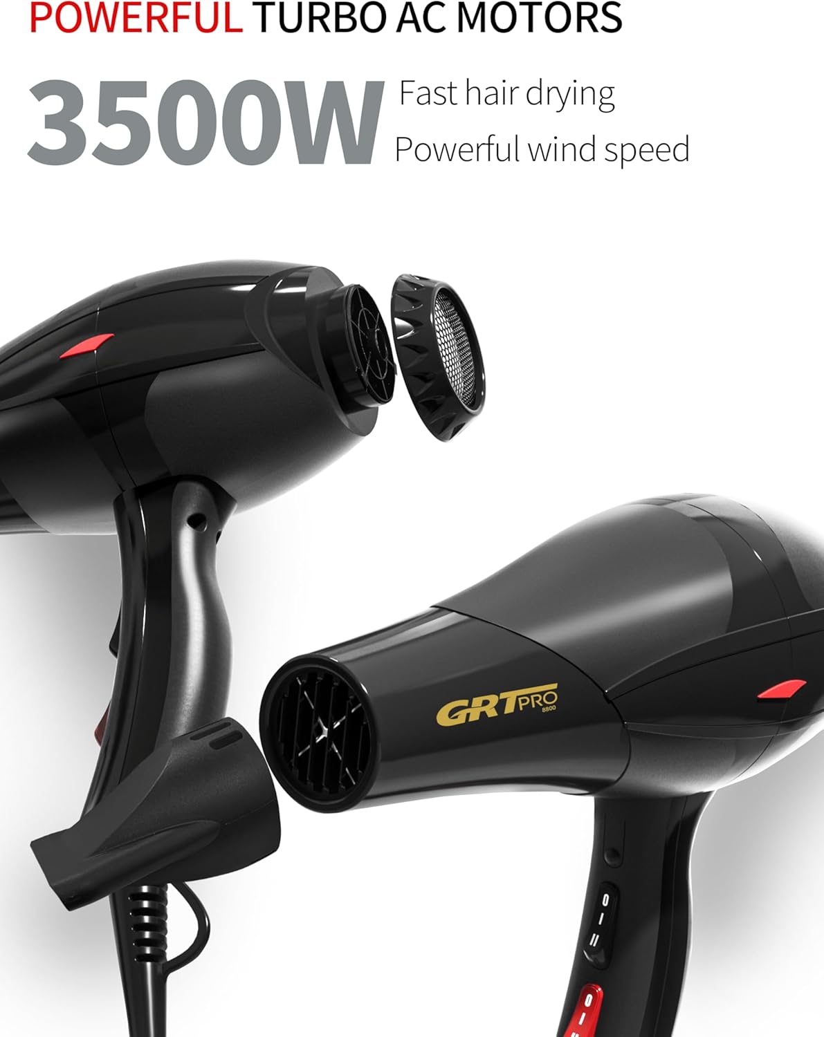 Sèche-cheveux professionnel 3500W : le choix idéal pour des coiffures éclatantes et soyeuses – Image 2
