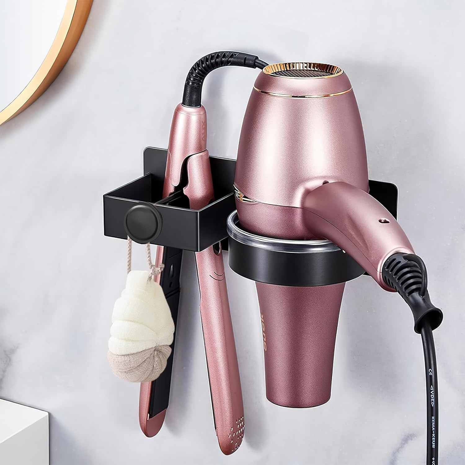 Support Élégant pour Sèche-Cheveux Sans Perçage