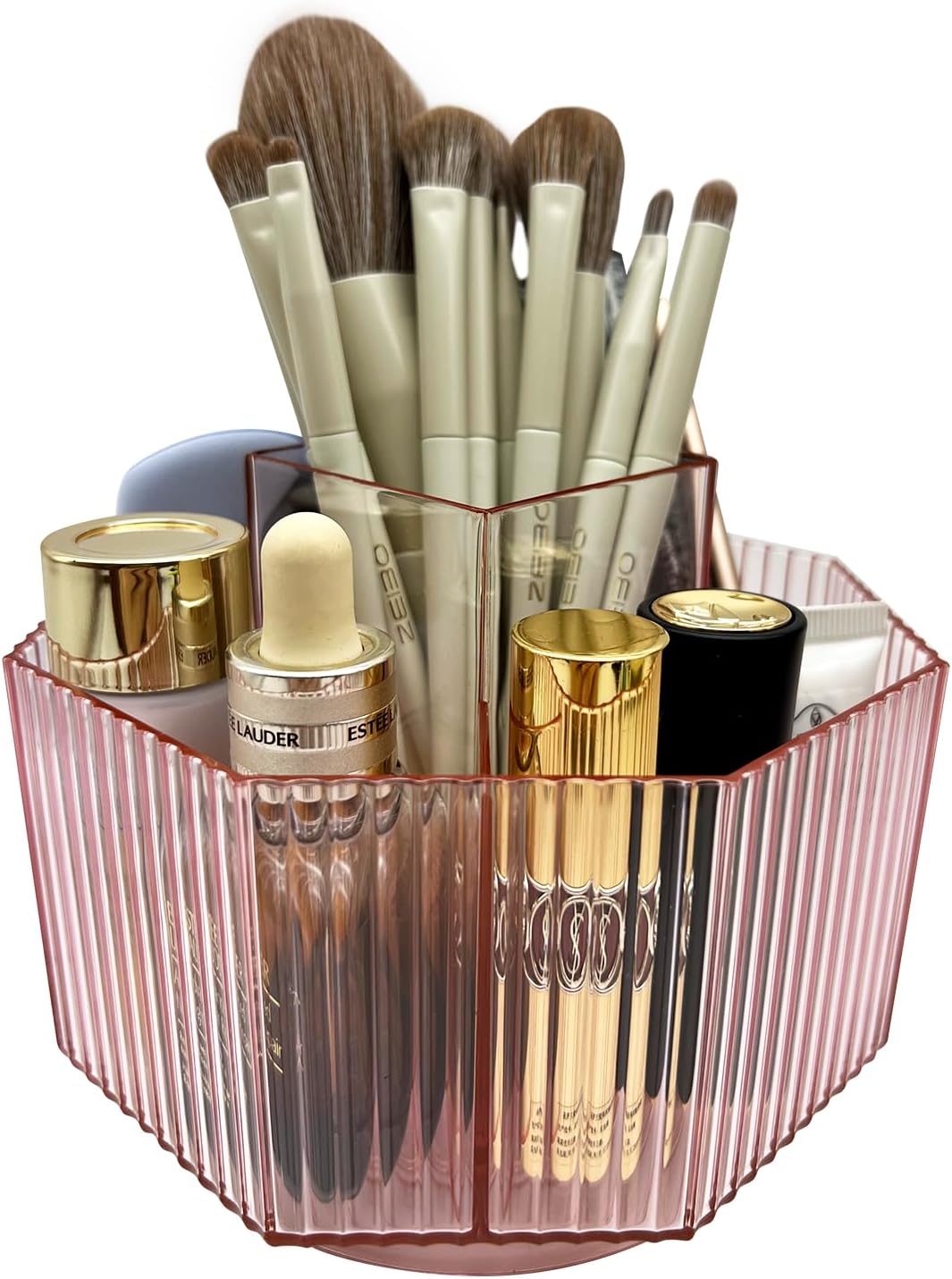 Organiseur de pinceaux de maquillage rotatif à 360° : idéal pour les passionnés de beauté et de soin