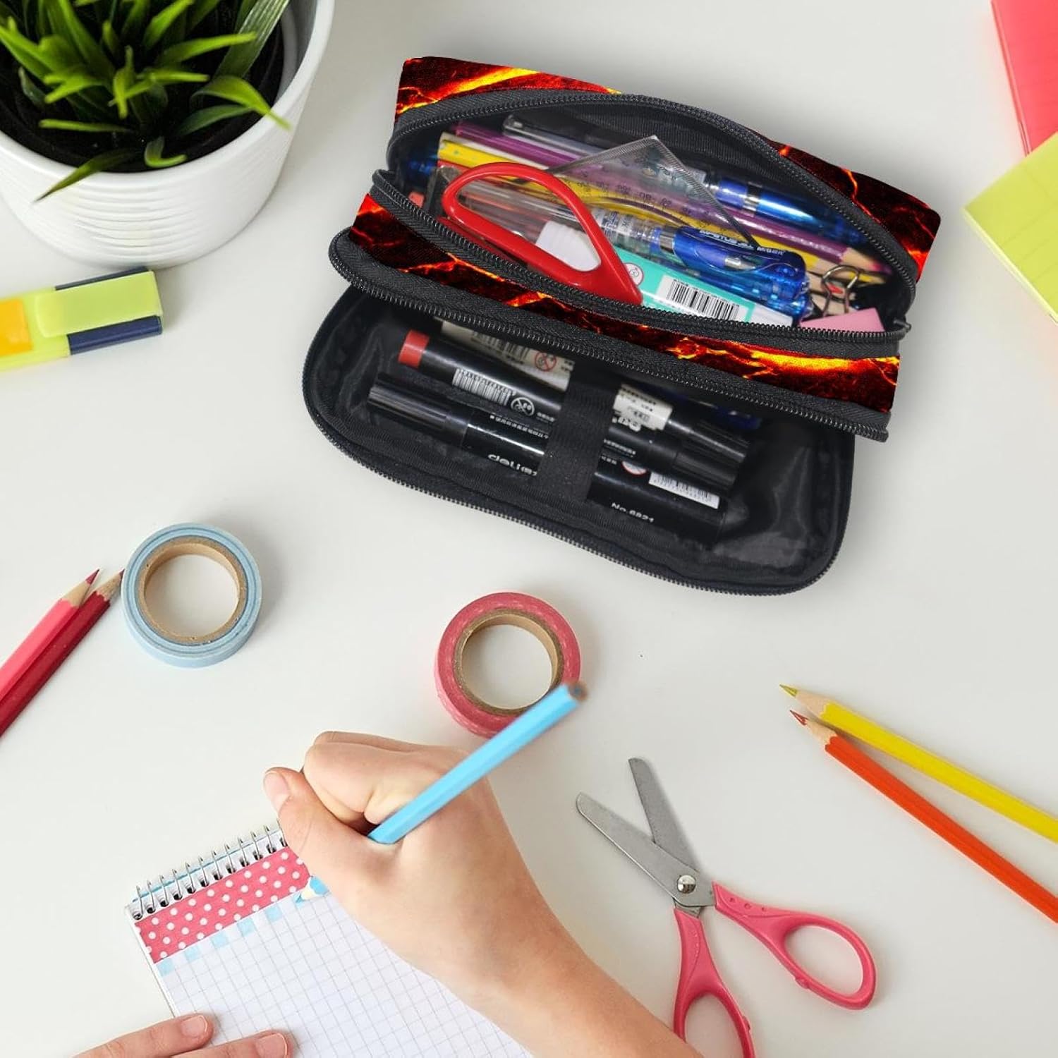 Trousse à crayons multicolore pour étudiants : grande capacité et style élégant – Image 7