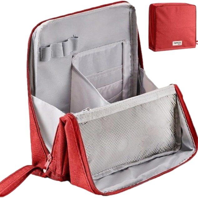Sac de toilette format voyage : grande capacité imperméable pour le maquillage et les accessoires de beauté