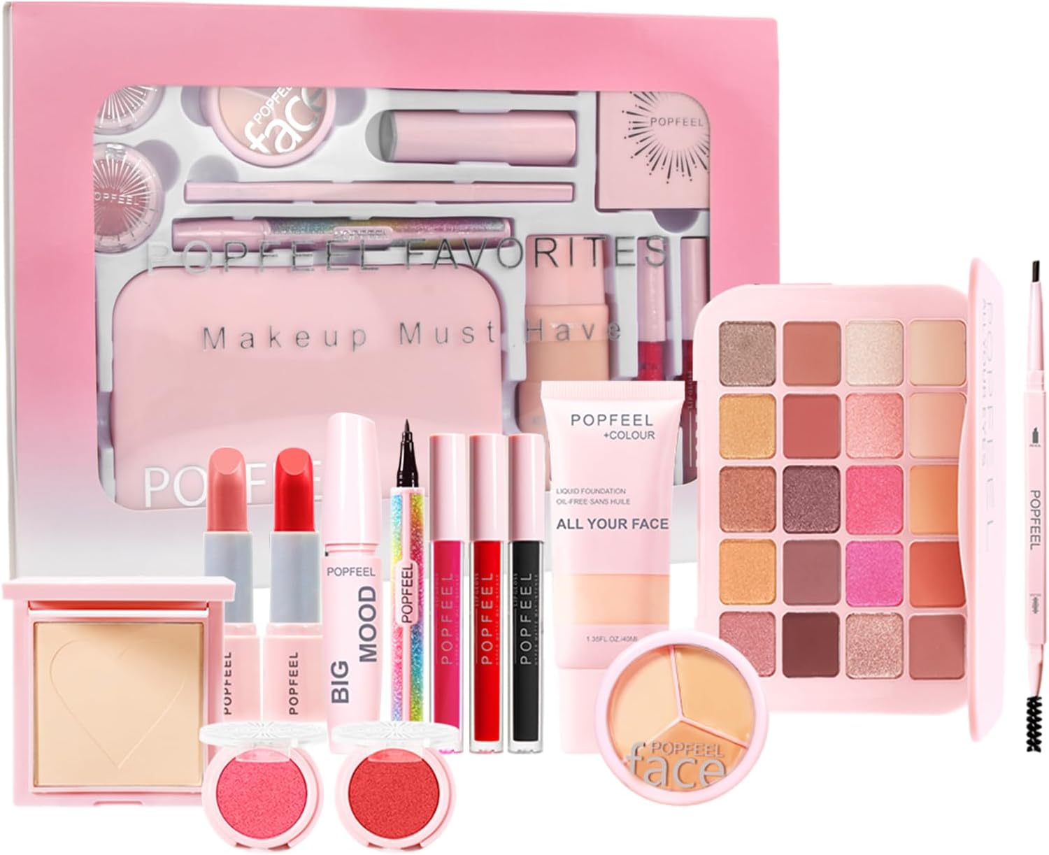 Kit de maquillage tout-en-un pour les passionnées de beauté : sublimez votre teint et révélez votre éclat naturel