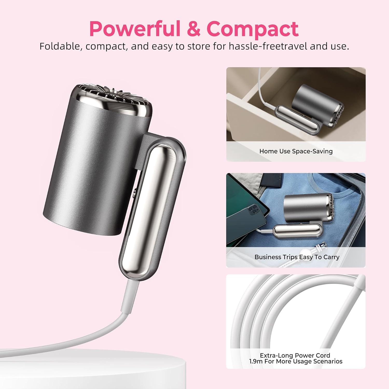 Sèche cheveux ionique 1800W avec diffuseur : l’allié parfait pour vos boucles en voyage – Image 4