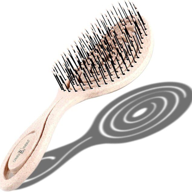 Brosse à cheveux bio sans traction : l'alliée parfaite pour démêler les boucles et cheveux longs de toute la famille
