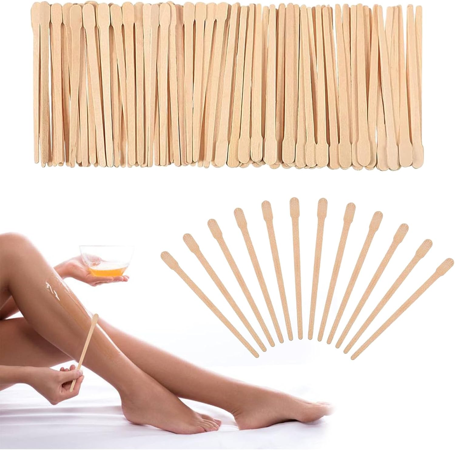 Bâtons de cire en bois : 200 pièces pour une épilation précise du corps et du visage
