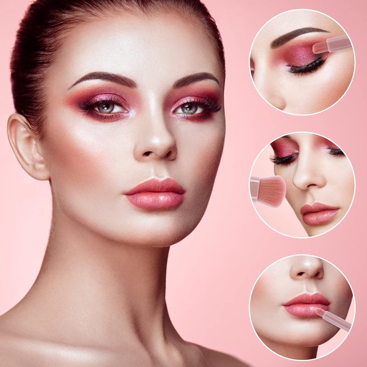 Ensemble de pinceaux de maquillage de voyage : 5 pièces pour un maquillage parfait en toute simplicité – Image 3