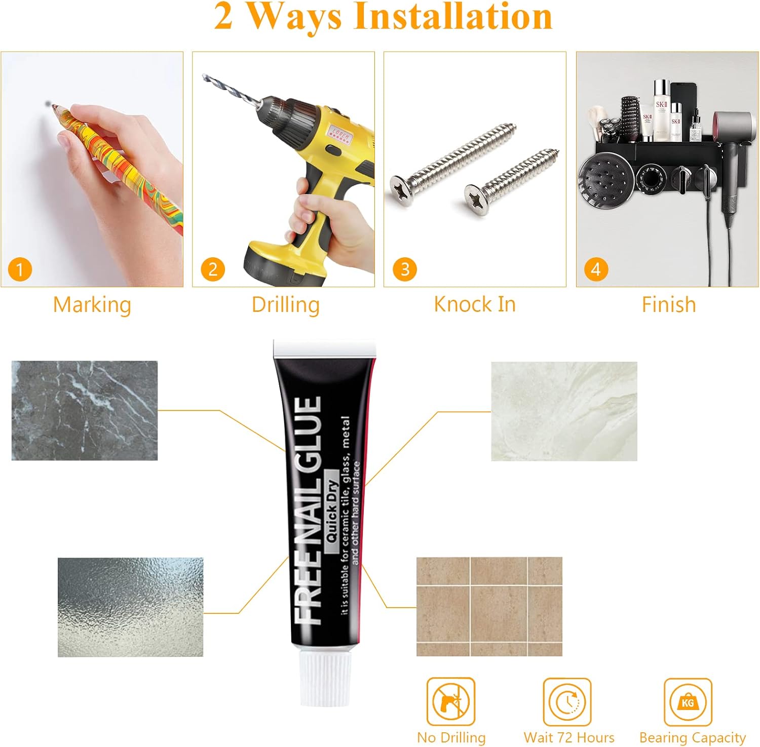 Support mural pour sèche-cheveux Dyson : un rangement astucieux pour les passionnés de beauté – Image 7