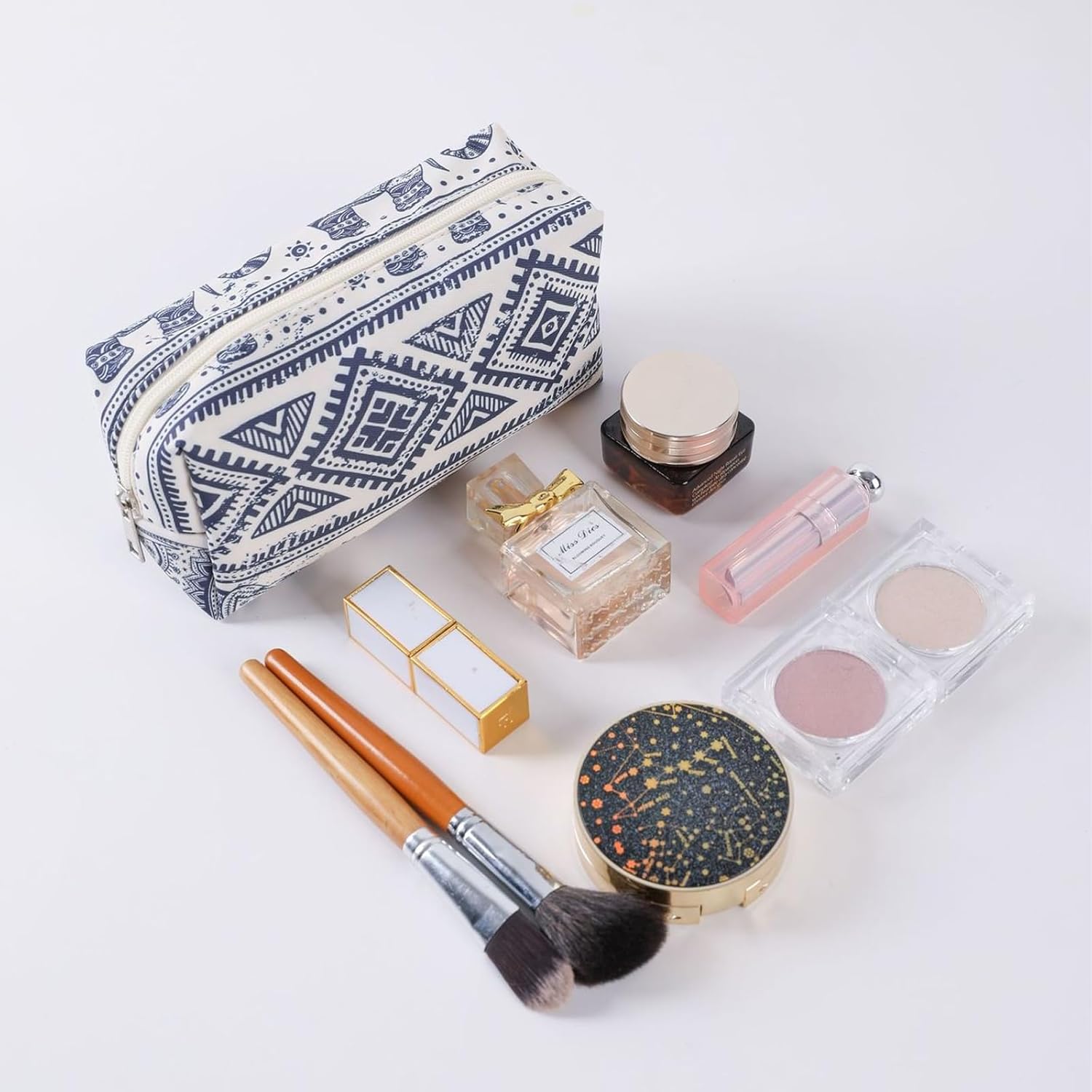Petite trousse de maquillage élégante pour femme : parfaite pour le sac à main et les voyages – Image 2