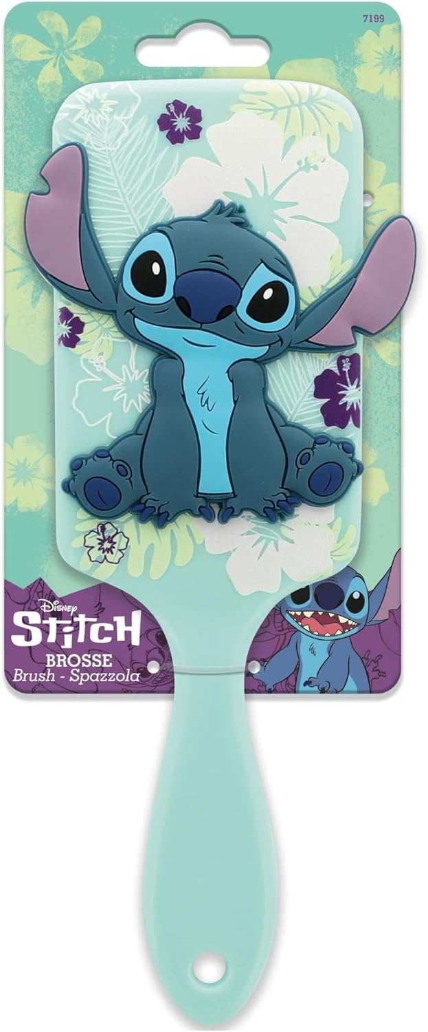Brosse à cheveux silicone 3D Stitch : l'accessoire idéal pour les fans de Lilo & Stitch, adaptée à tous types de cheveux – Image 4