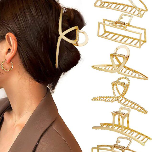 Pince à cheveux antidérapante pour femmes : 6 pièces en métal pour une tenue parfaite et un style élégant