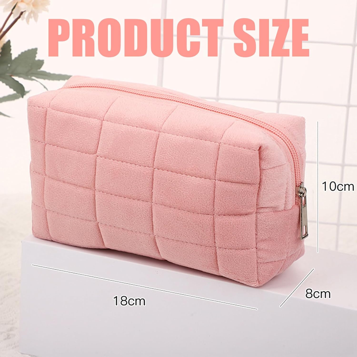 Élégante Trousse de Toilette à Carreaux Mignons – Image 4