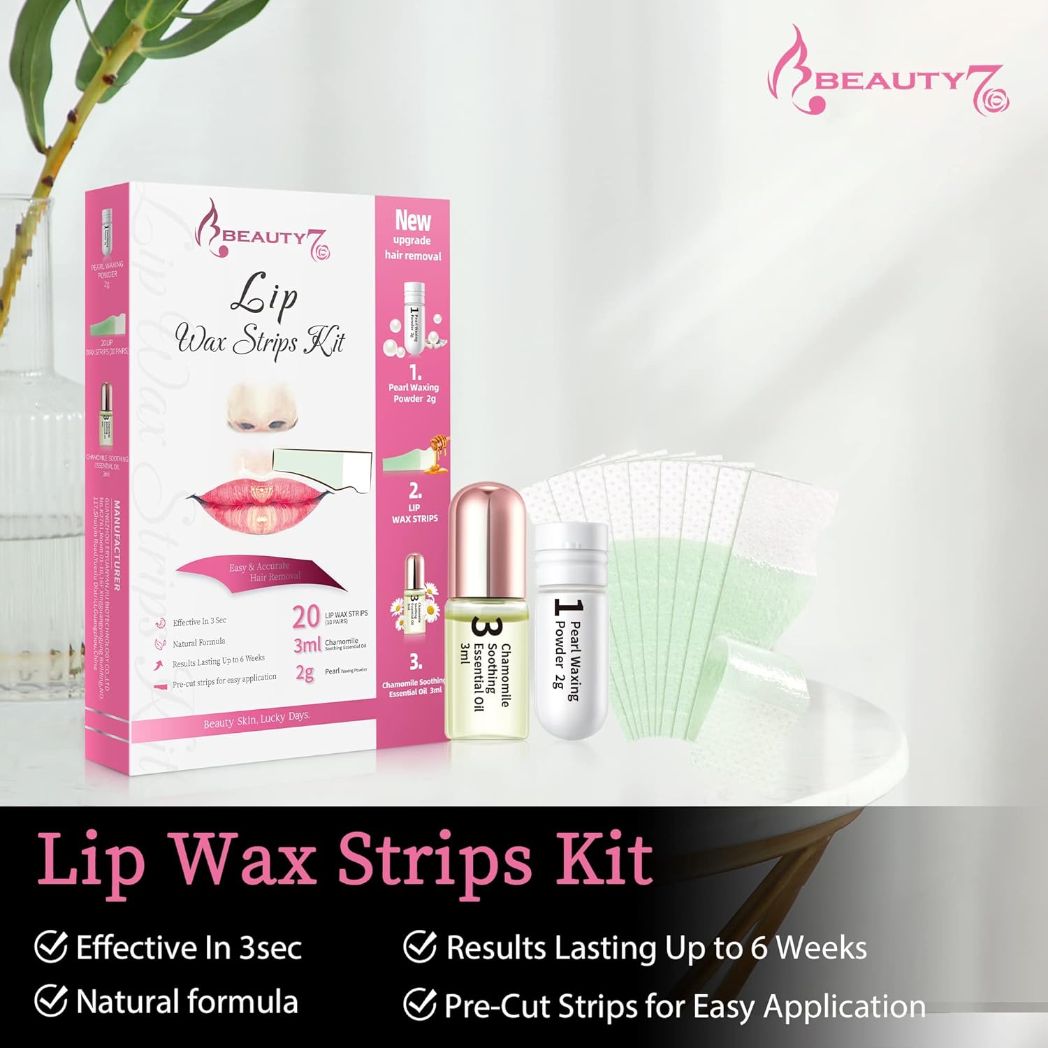 Bandes de cire froide dépilatoire pour les femmes : épilation efficace de la lèvre supérieure avec ingrédients apaisants – Image 5