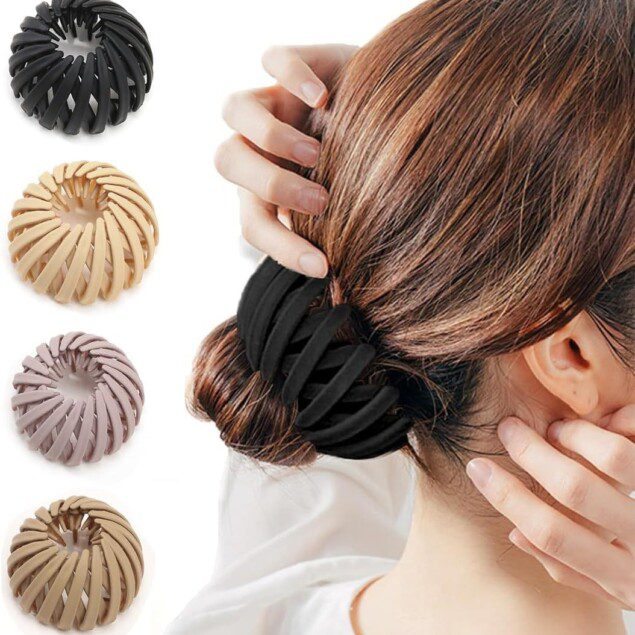Pinces à cheveux vintage : 4 pièces anti-dérapantes pour femmes et filles aux cheveux longs, épais et bouclés